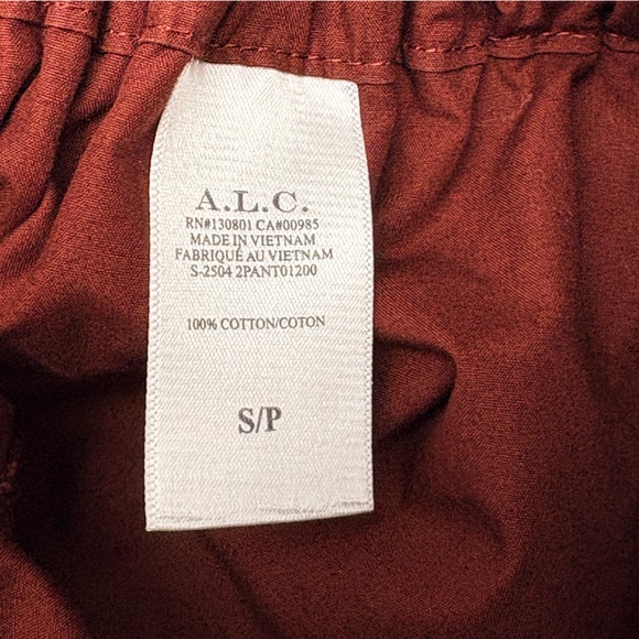 A.L.C. Nate High Waist Paper Bag Shorts Dark Bosco Size 27 - Picture 5 of 10